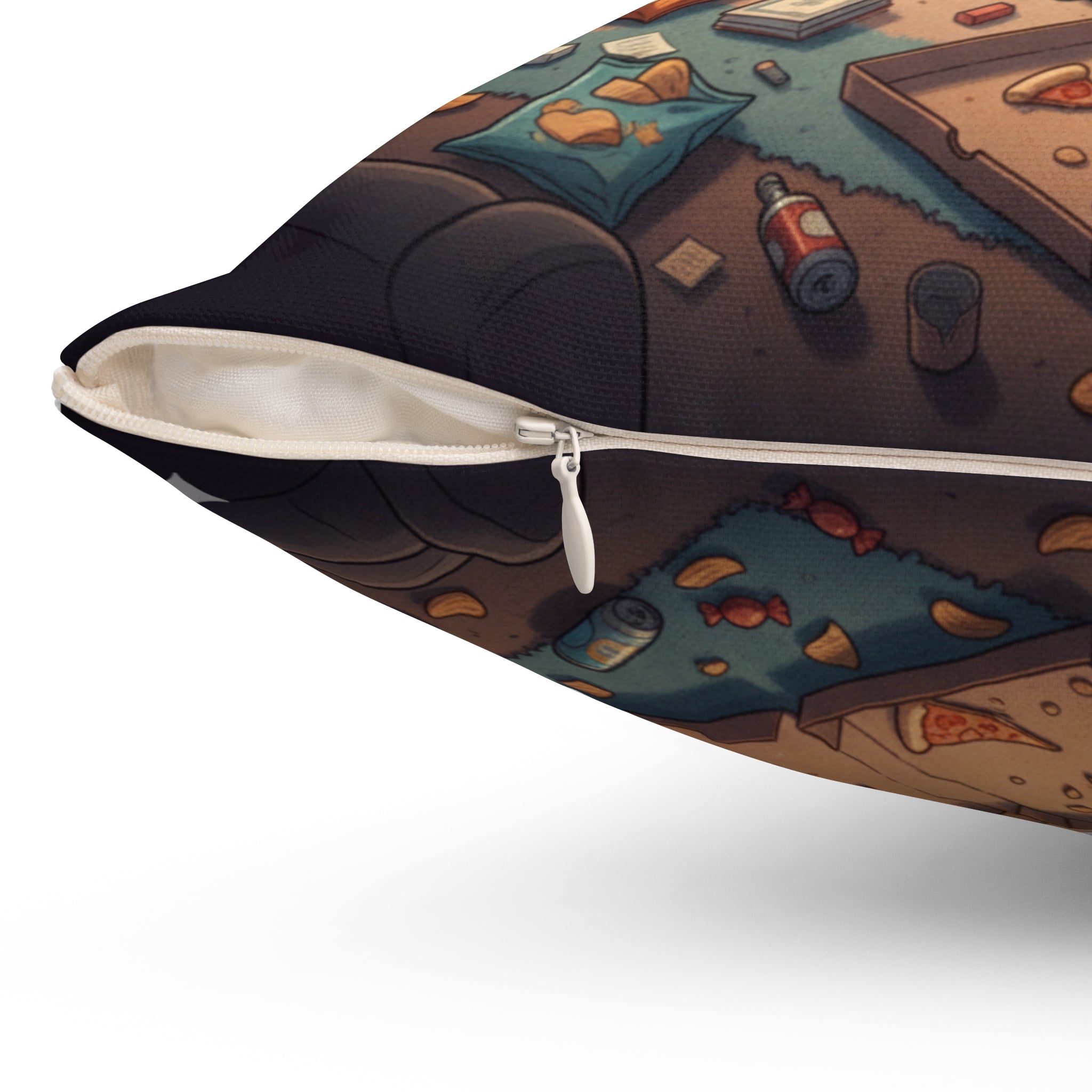 Gamer Couple Spun Polyester Square Pillow
