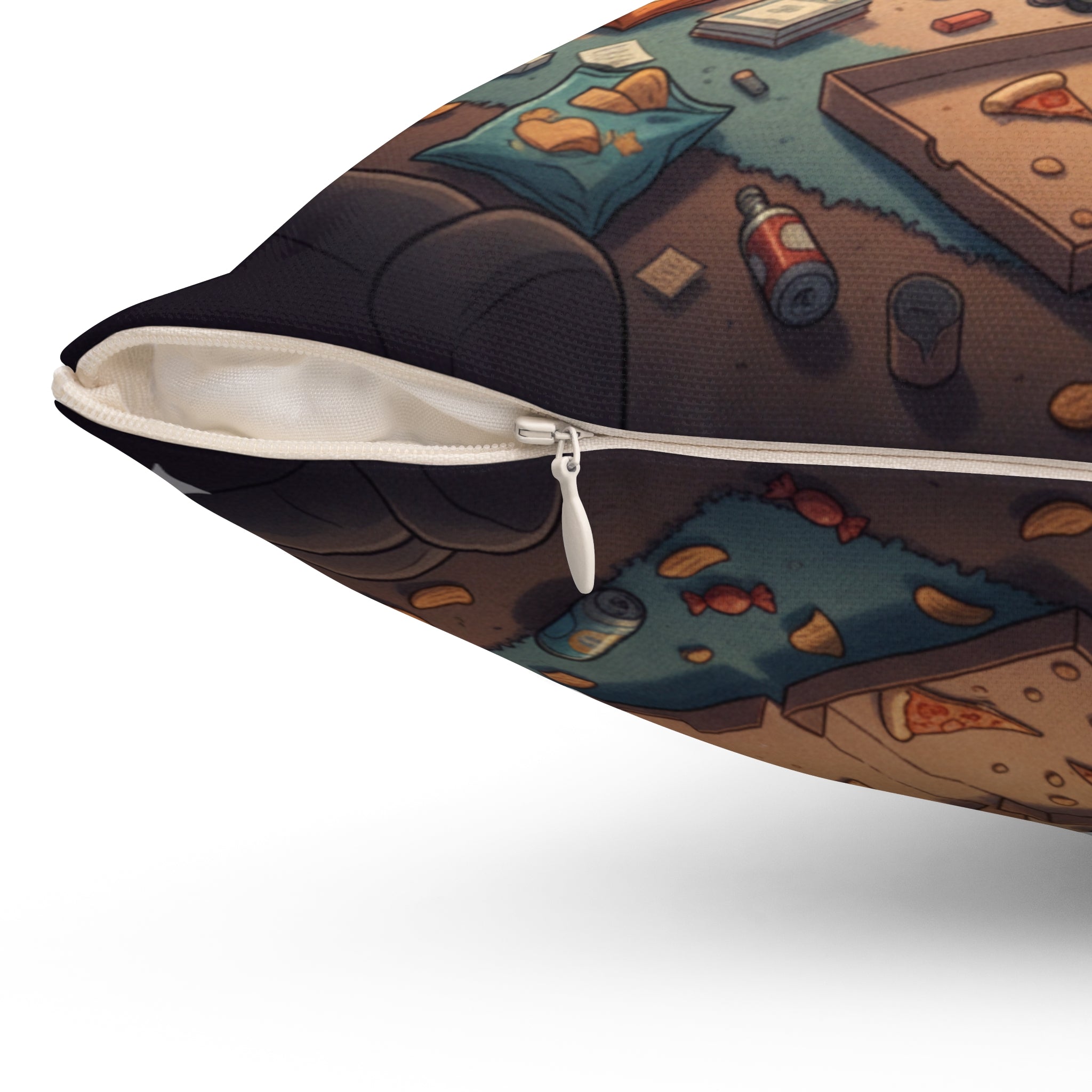 Gamer Couple Spun Polyester Square Pillow