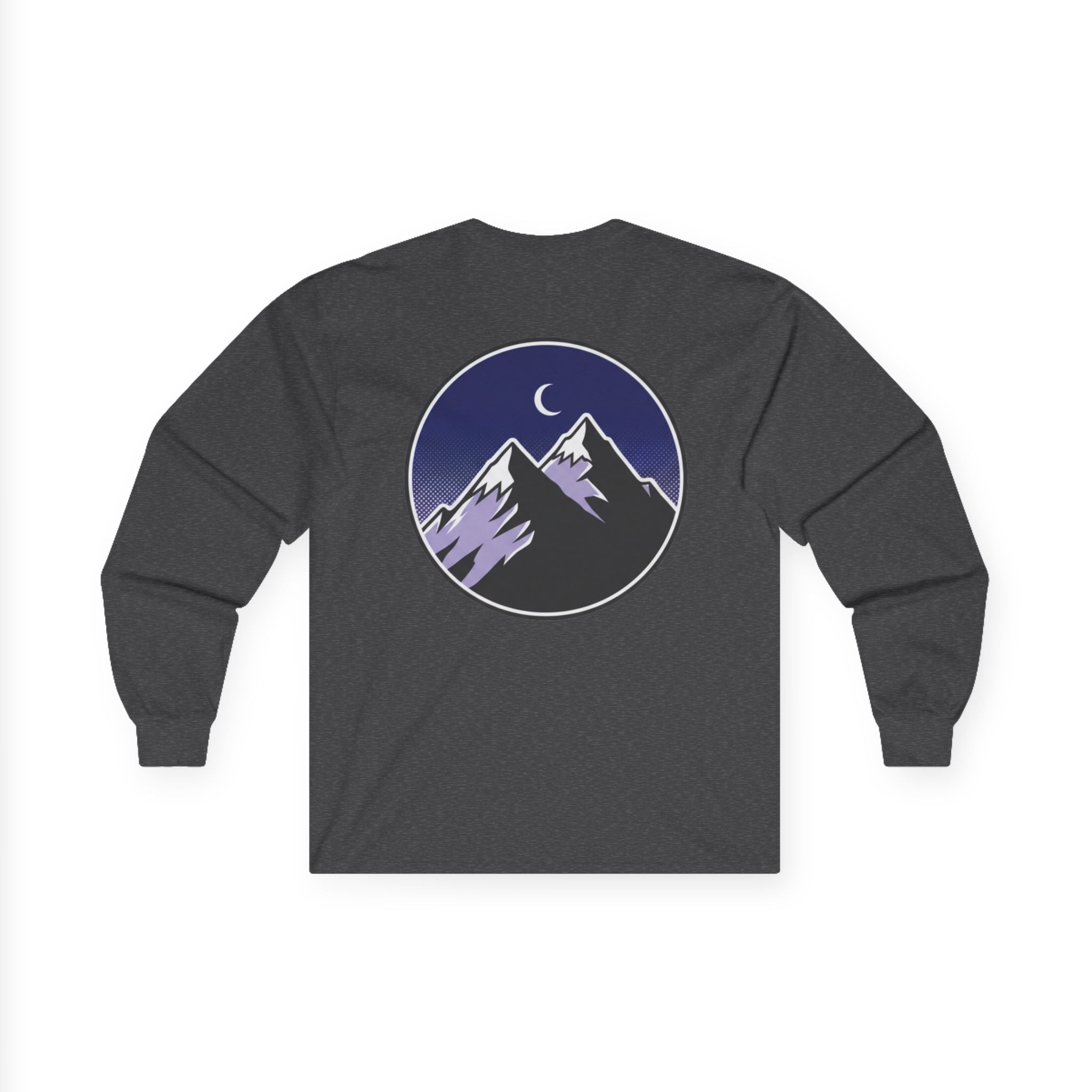 Peaks and the moon.