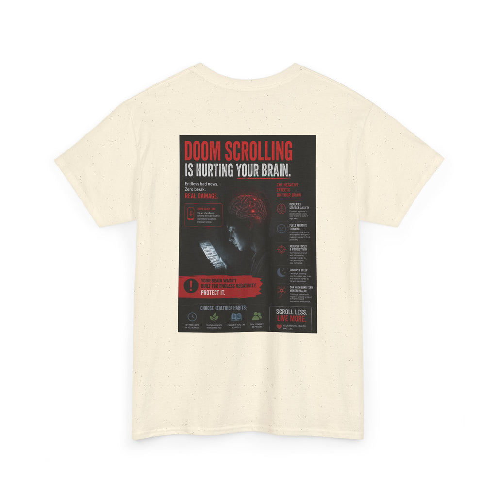 Doom Scroll Warning Tee (white logo)