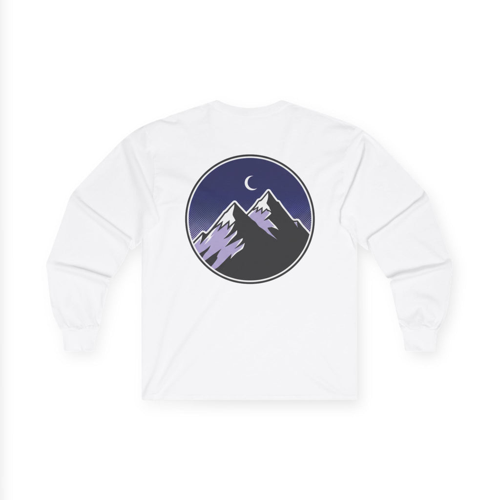 Peaks and the moon.