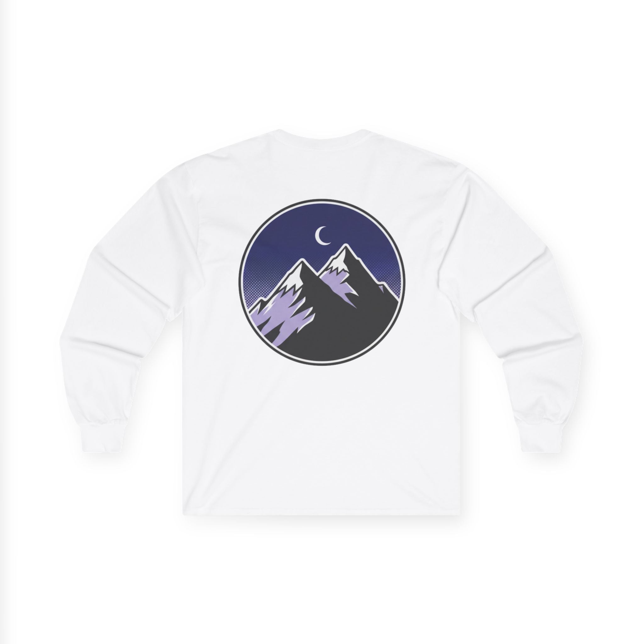 Peaks and the moon.