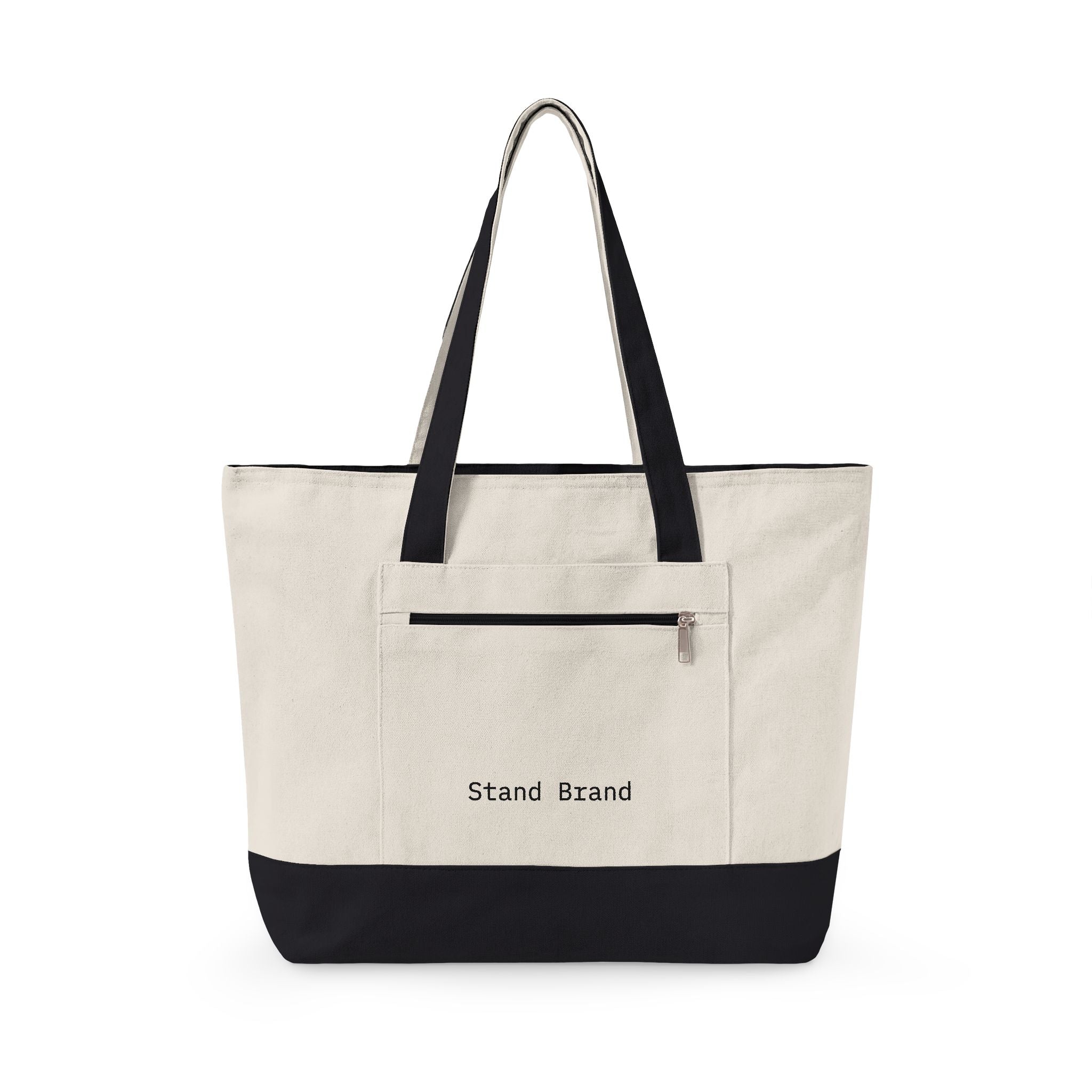 Zippered Canvas Tote