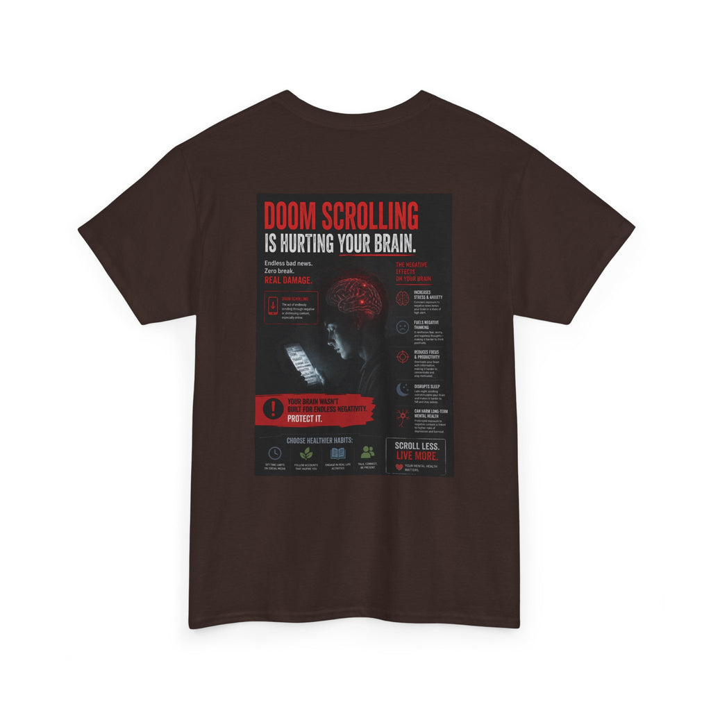 Doom Scroll Warning Tee (white logo)