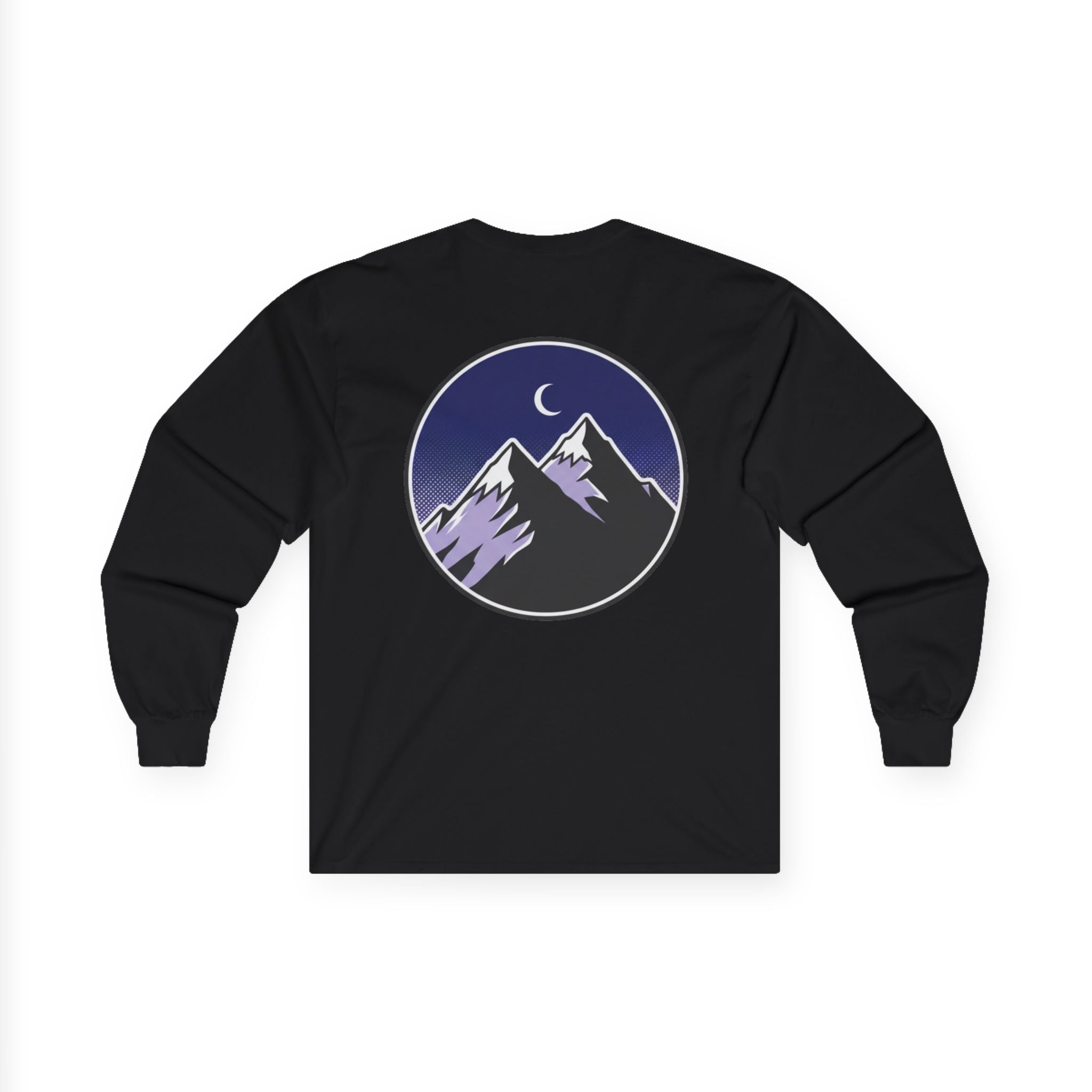 Peaks and the moon.
