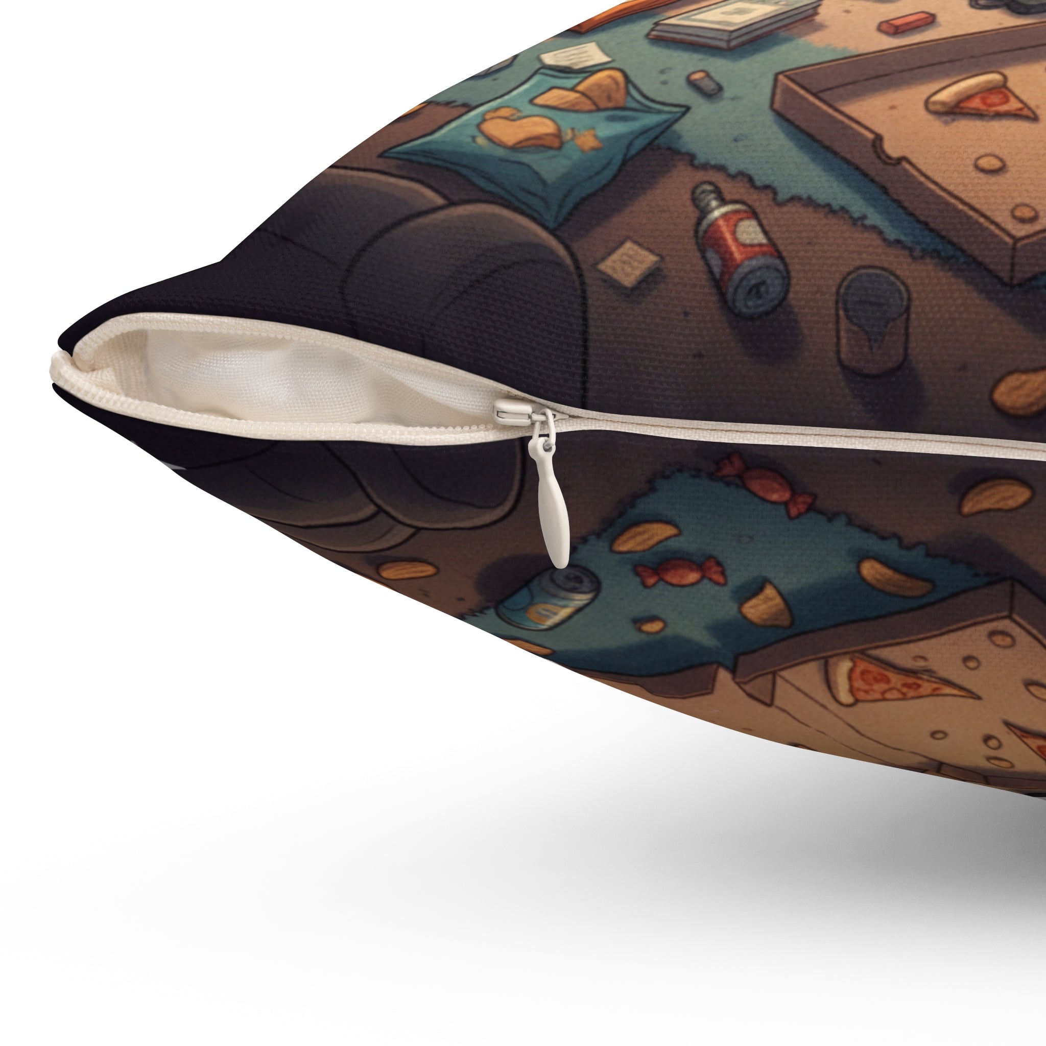 Gamer Couple Spun Polyester Square Pillow