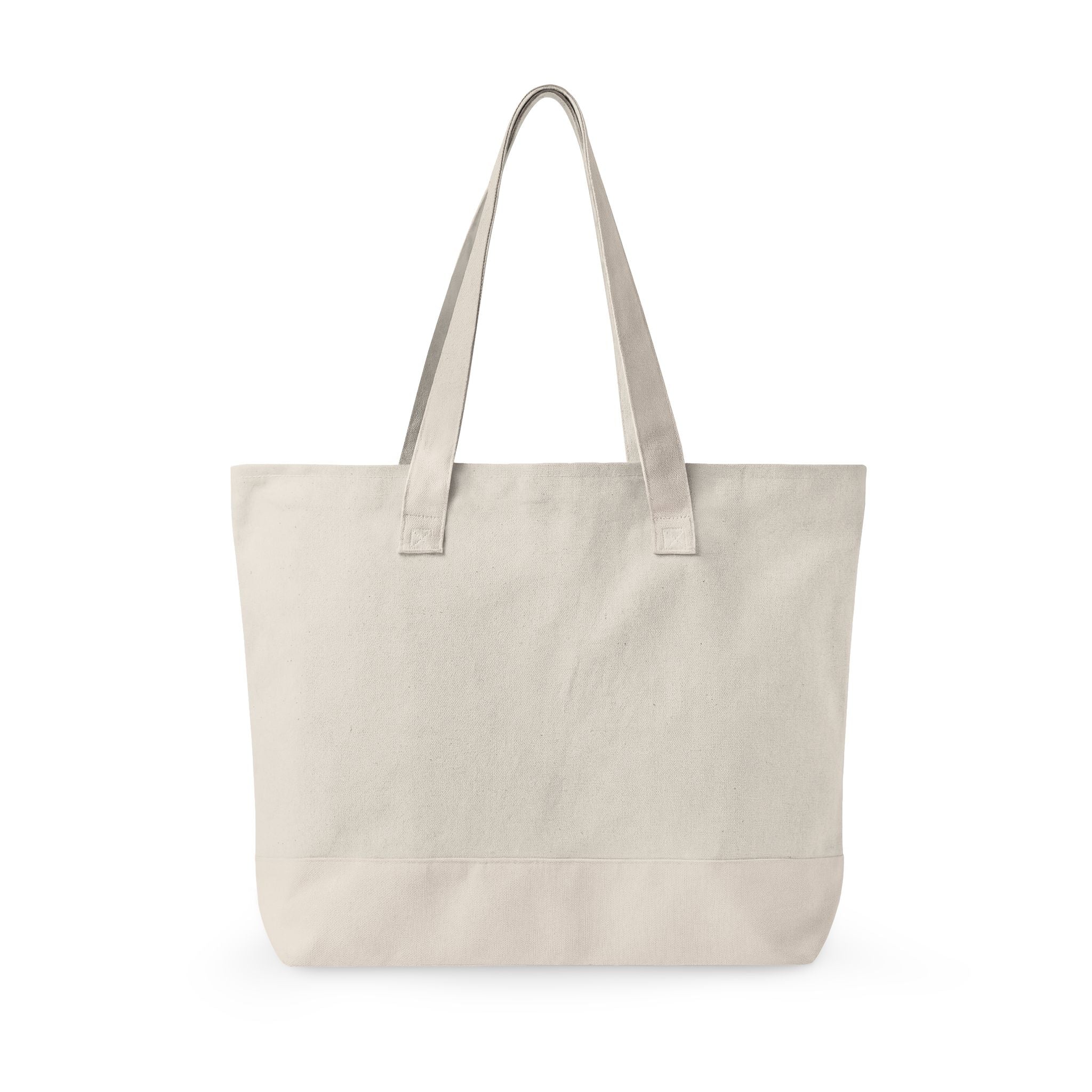 Zippered Canvas Tote