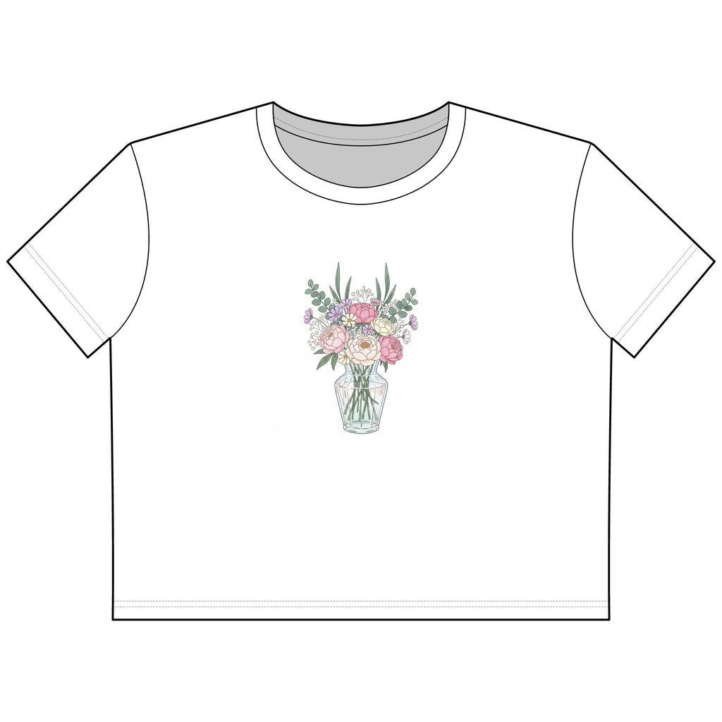 Flowers Women's Cropped Boxy Tee