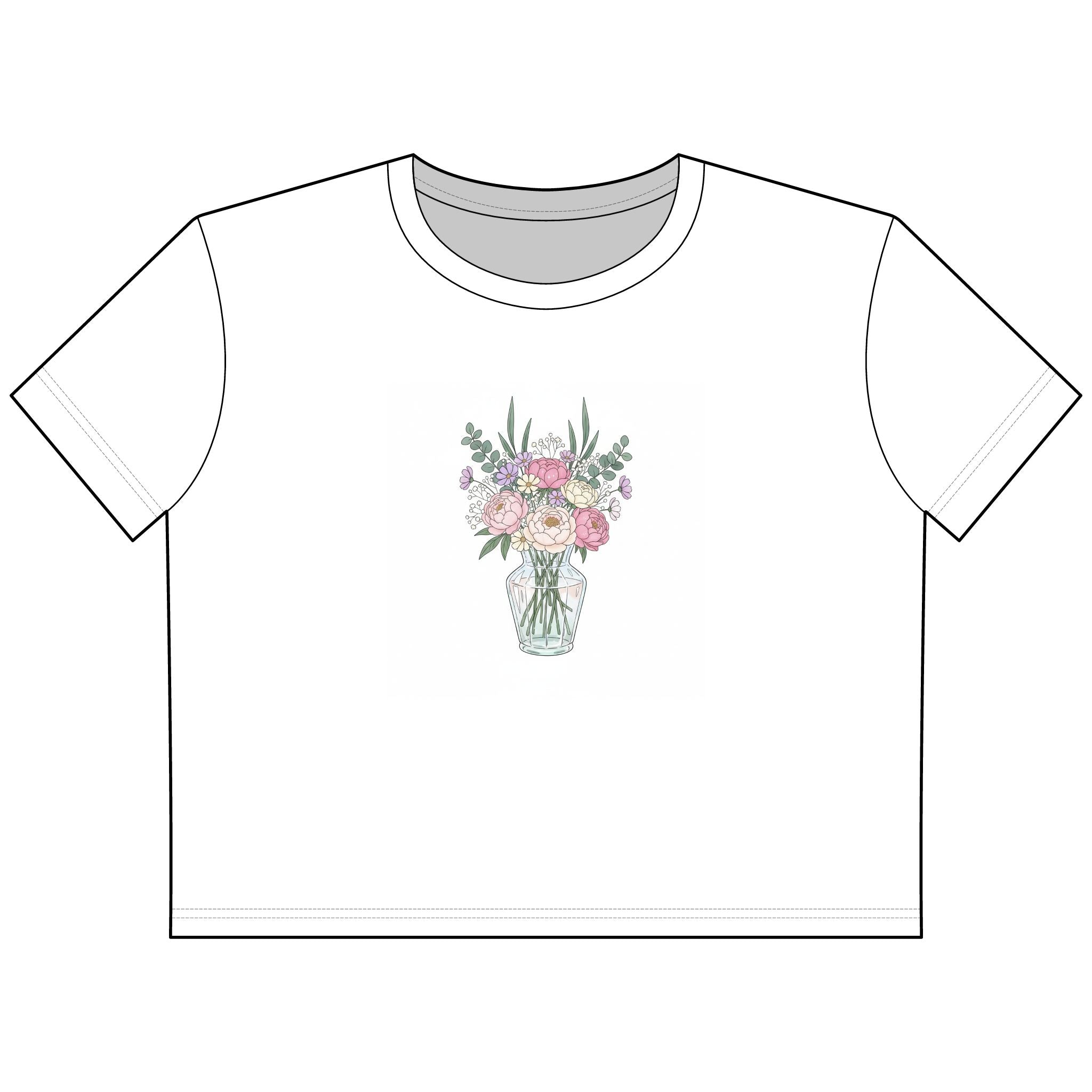 Flowers Women's Cropped Boxy Tee