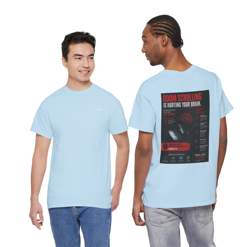 Doom Scroll Warning Tee (white logo)