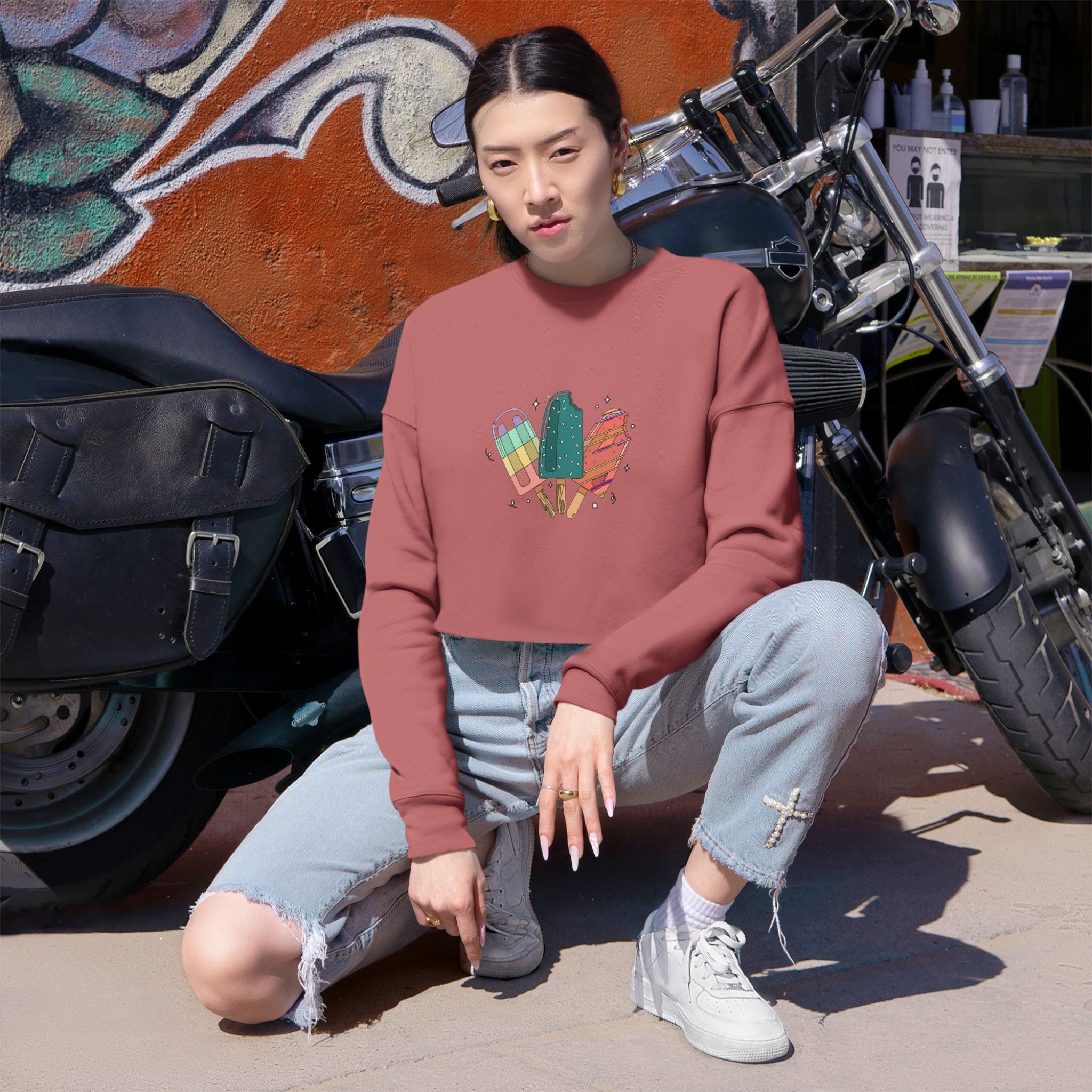 Ice Pop Cropped Sweatshirt
